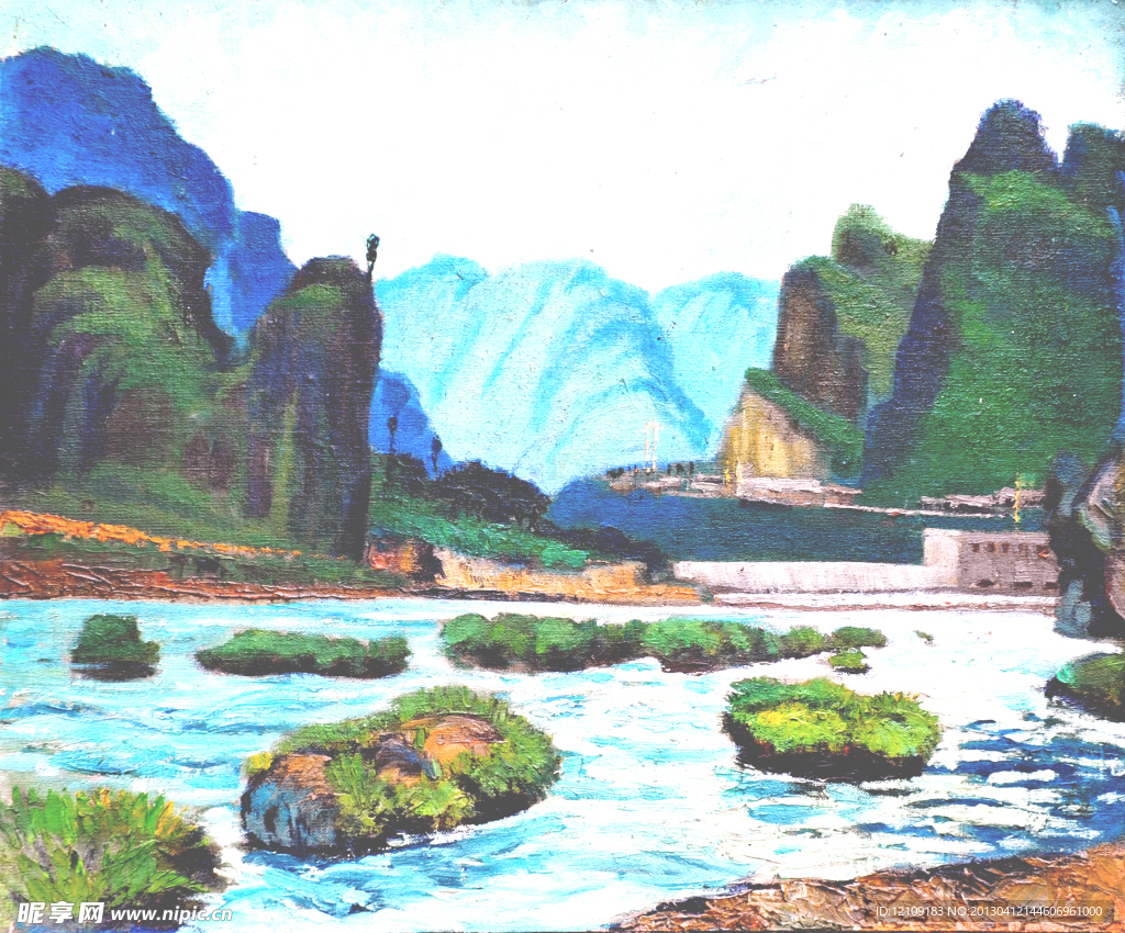 山水油画