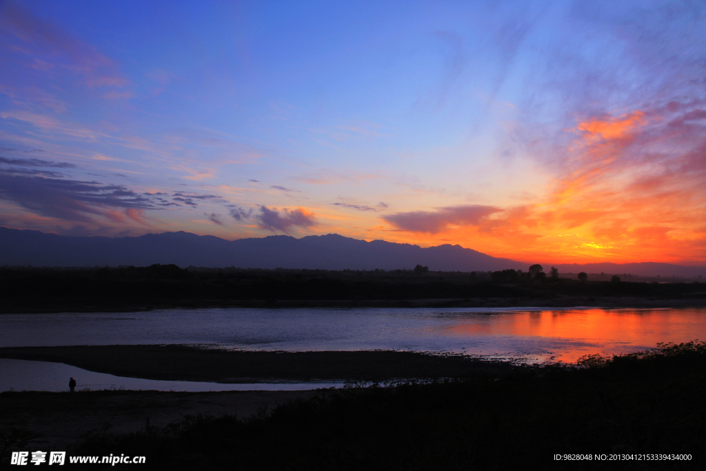 渭河夕阳
