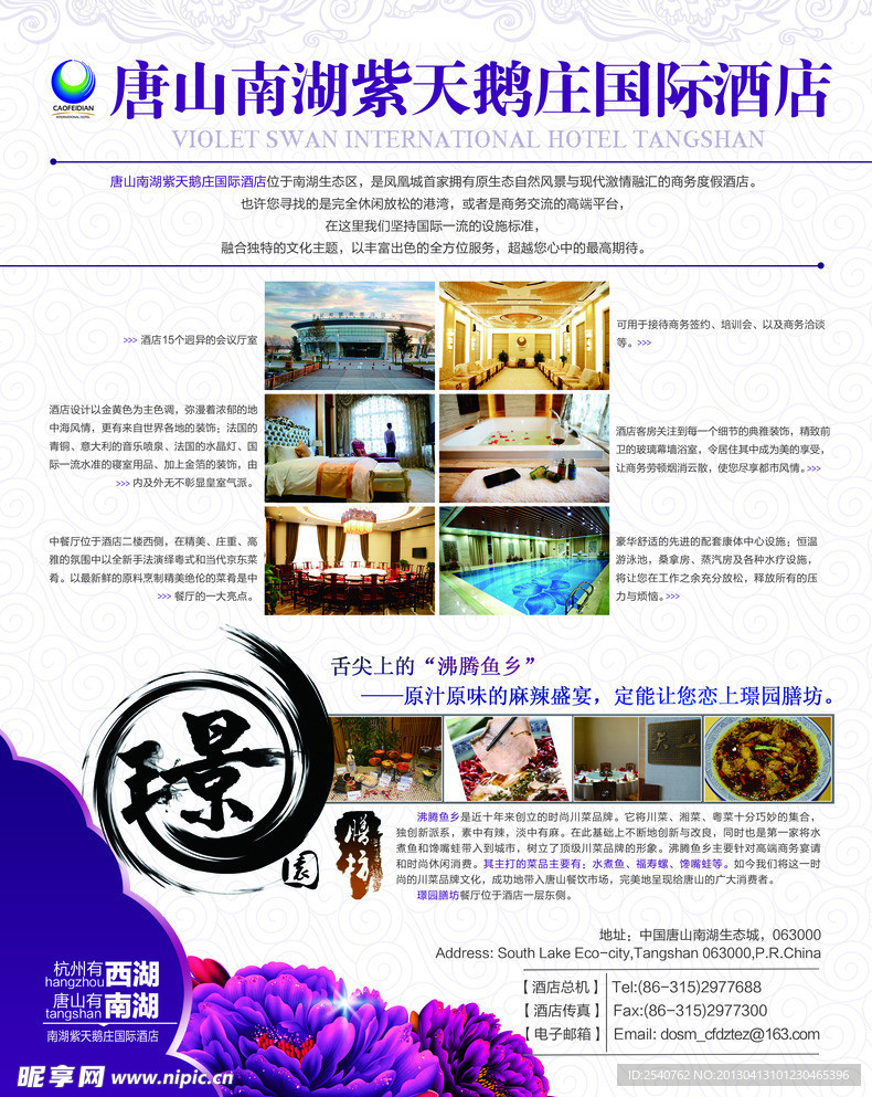 紫天鹅酒店海报