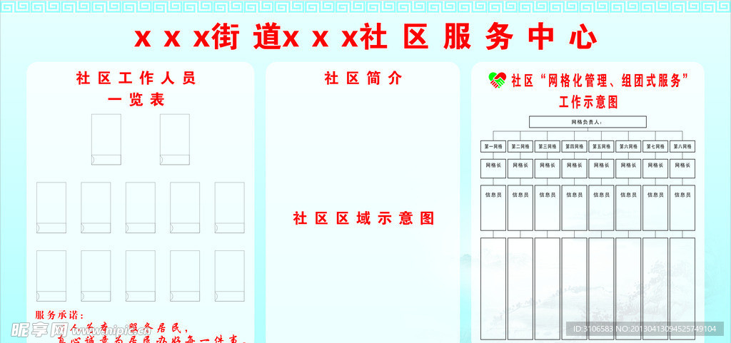 社区网格化管理宣传栏