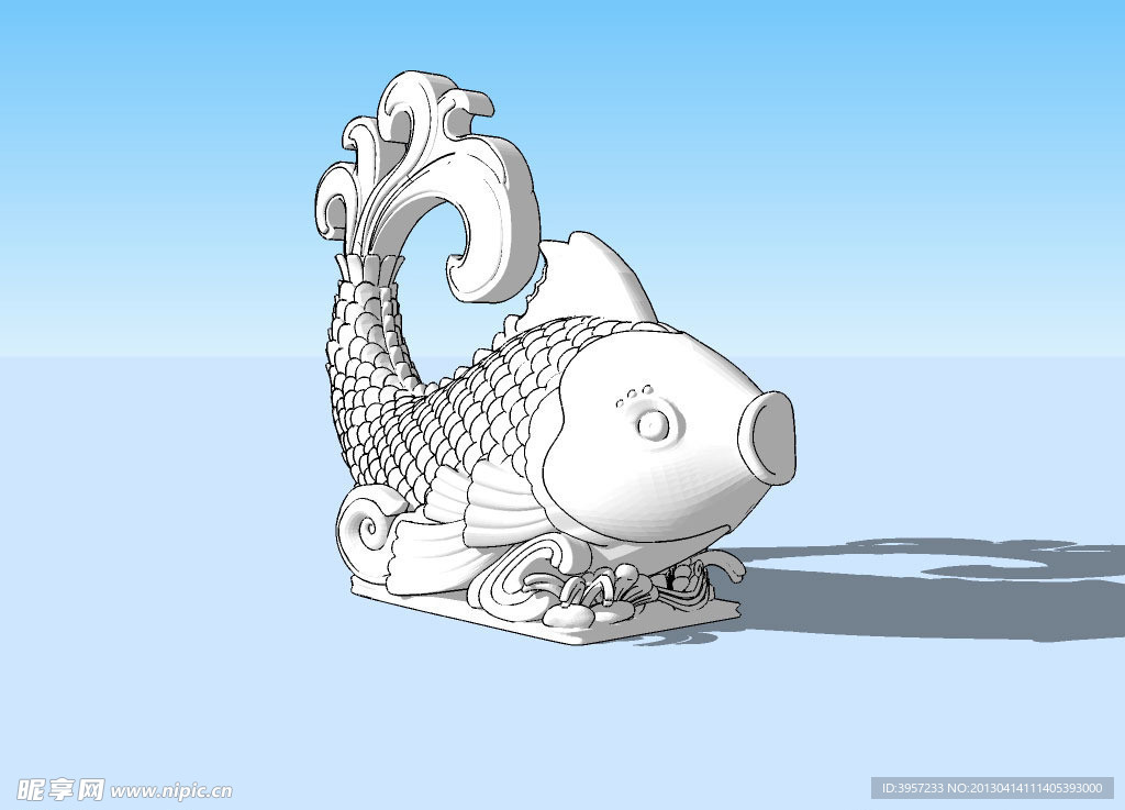 鲤鱼3D模型