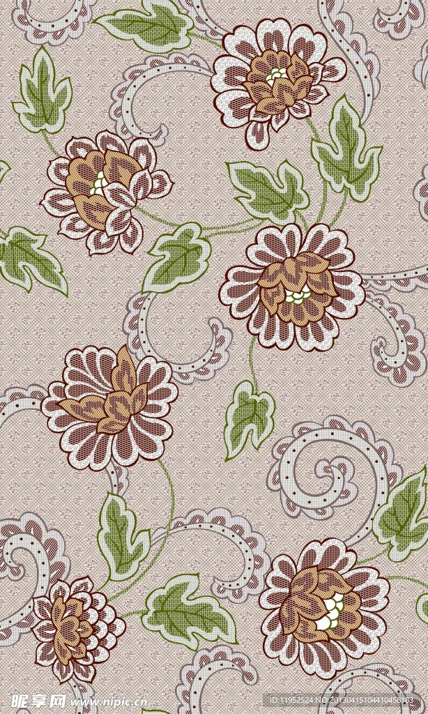 背景花纹设计图__背景底纹_底纹边框_设计图库_昵图网