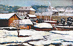 雪景油画