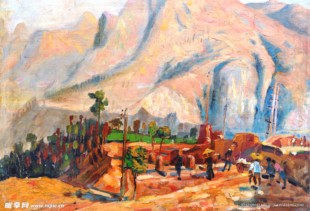 山水油画