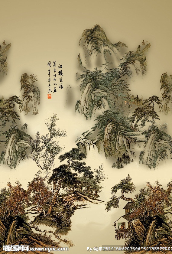 水墨山水画