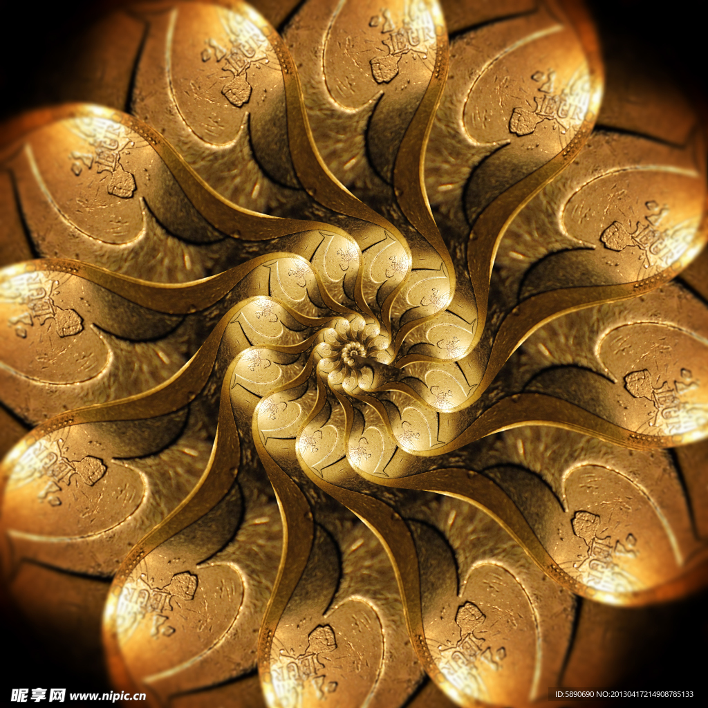 金色花朵