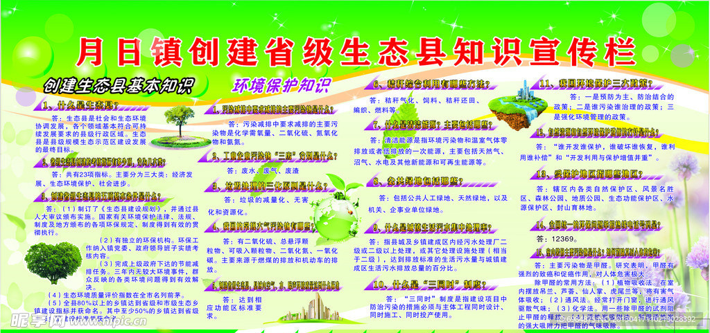 创建省级生态知宣传栏