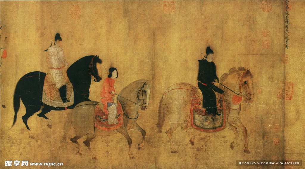 古代骑马图