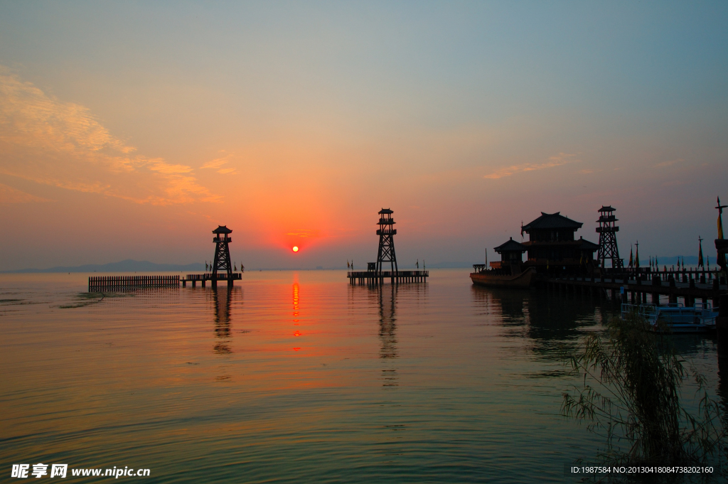 太湖晚霞