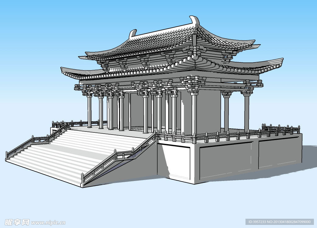 大雄宝殿3D模型