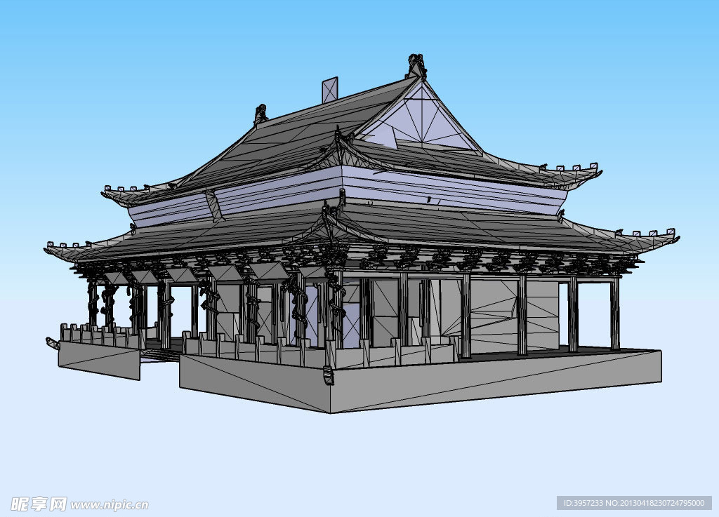 晋祠圣母殿3D模型