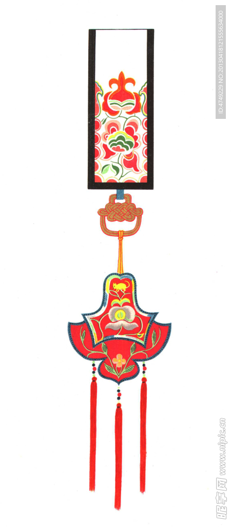 藏族女用针线包饰纹