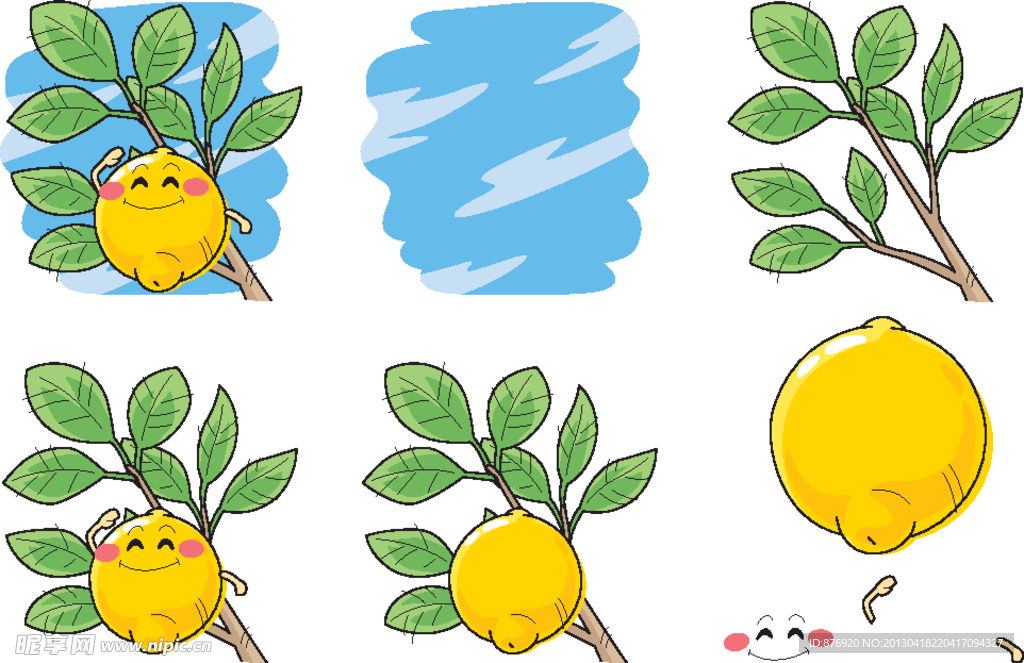 手绘柠檬表情