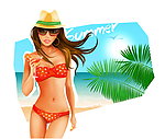 夏日性感美女
