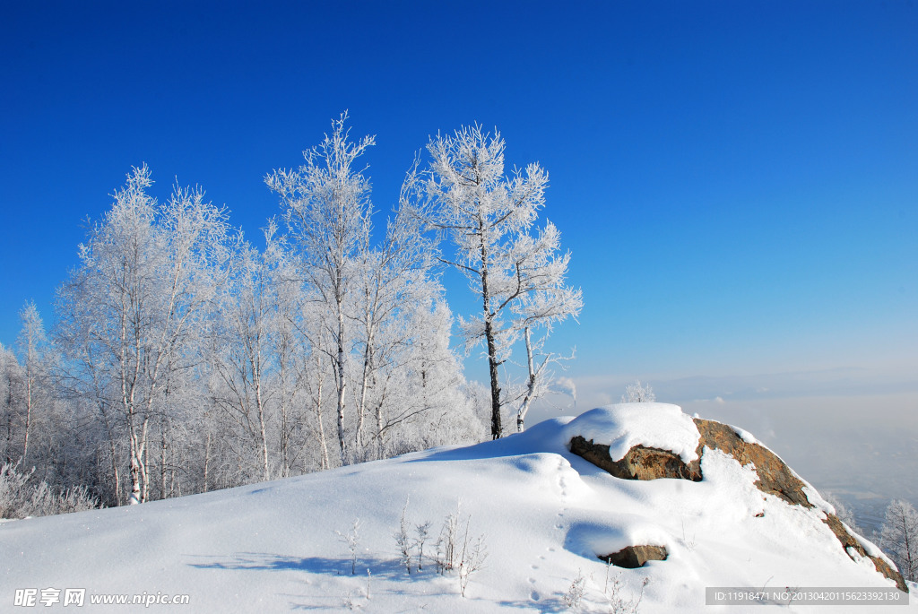 冬天的五峰山风景