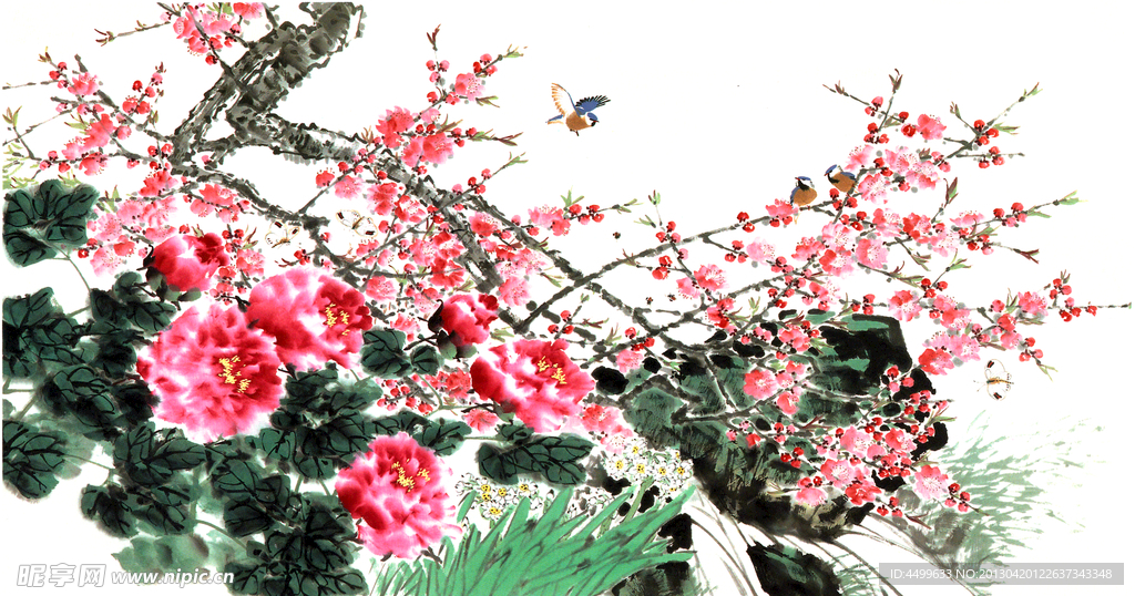 牡丹国画