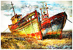 船只油画