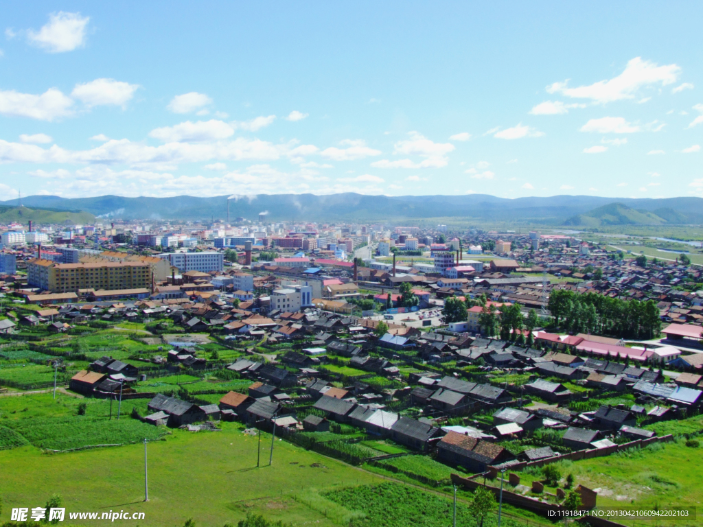 俯瞰家乡根河市