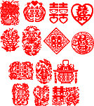 剪纸双喜字