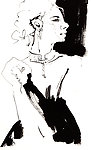 插画 美女