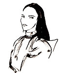 插画 美女