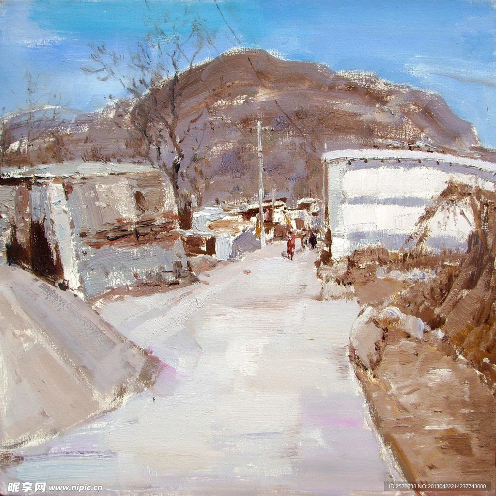 乡景 油画