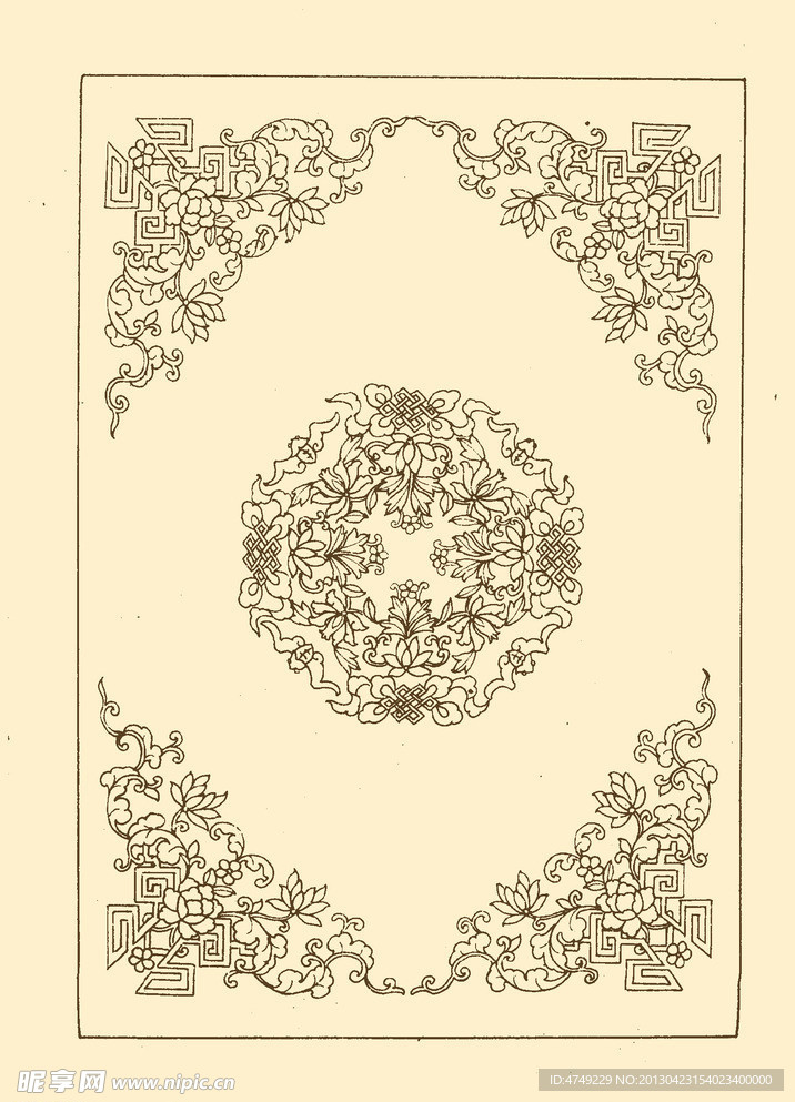 盘长牡丹