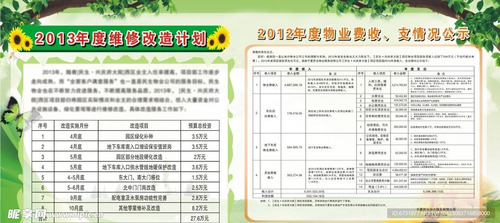物业公司展板