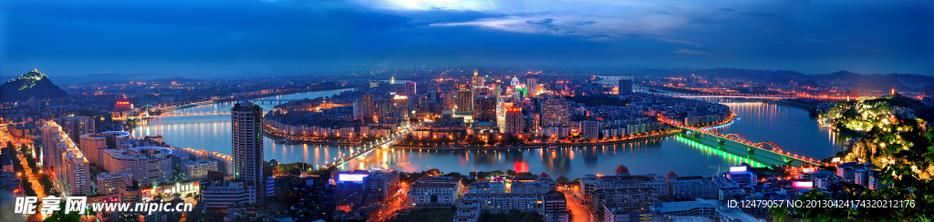 柳州夜景全景图