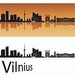 维尔纽斯城市建筑剪影