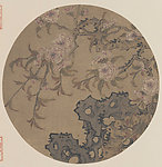 宋 马世荣 碧桃倚石
