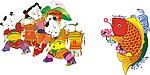 年画 小孩 鱼 喜庆