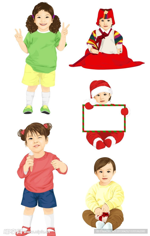小孩矢量