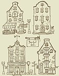 素描城市建筑