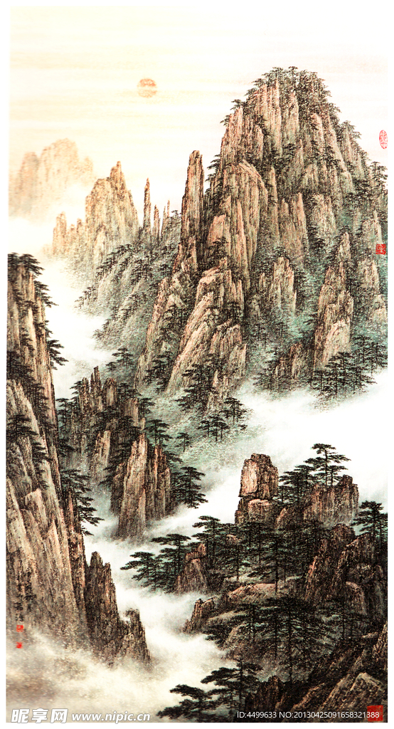 国画黄山