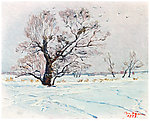 雪景油画