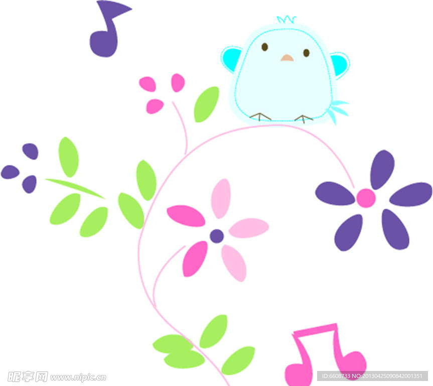 小鸟鲜花