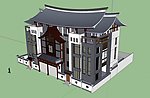 sketchup别墅