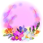 梦幻花卉花朵背景