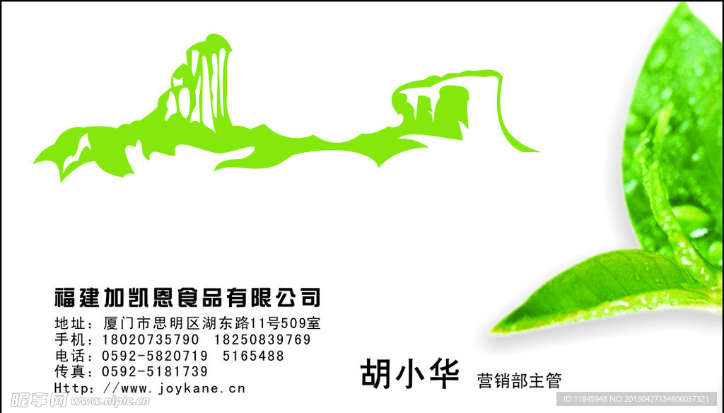 茶叶名片