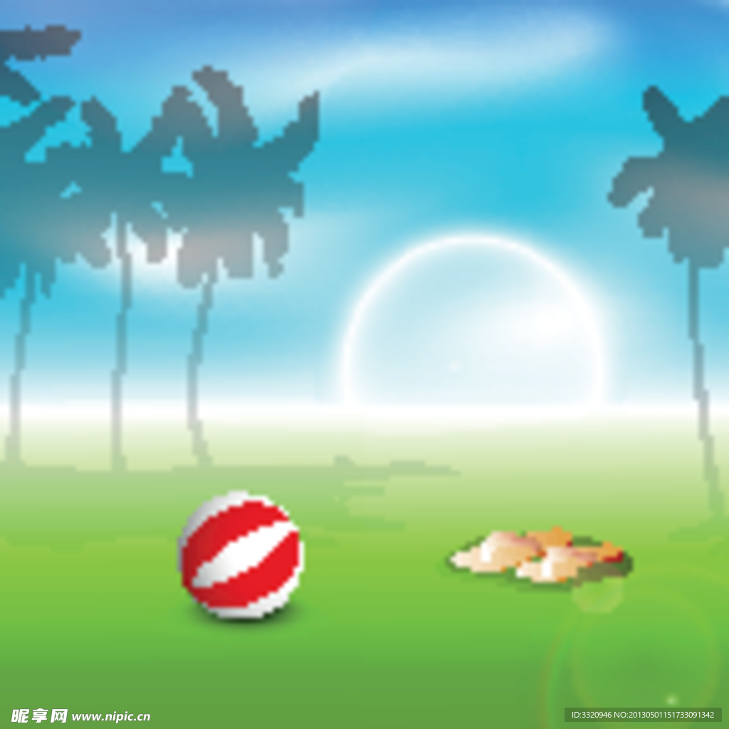 夏天背景矢量素材