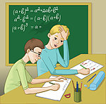 课堂里的学生