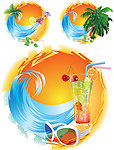 夏天主题矢量素材