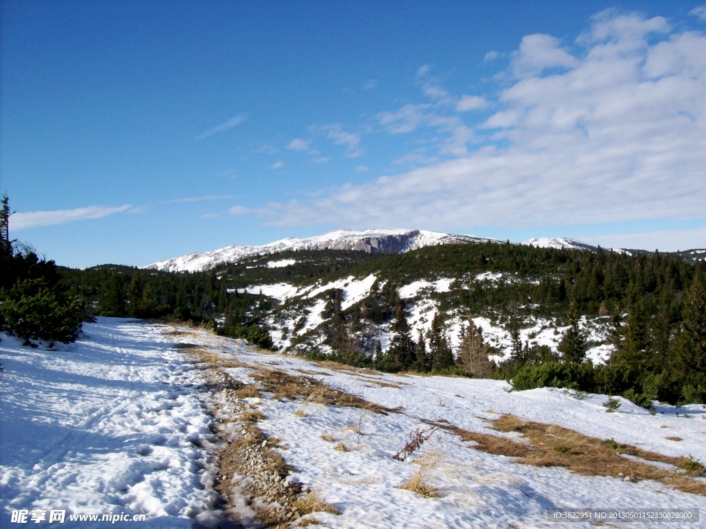 冬天雪山风景