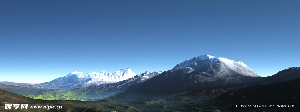 宽幅山川风景