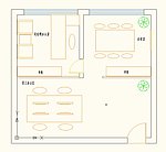 小型办公室布局CAD