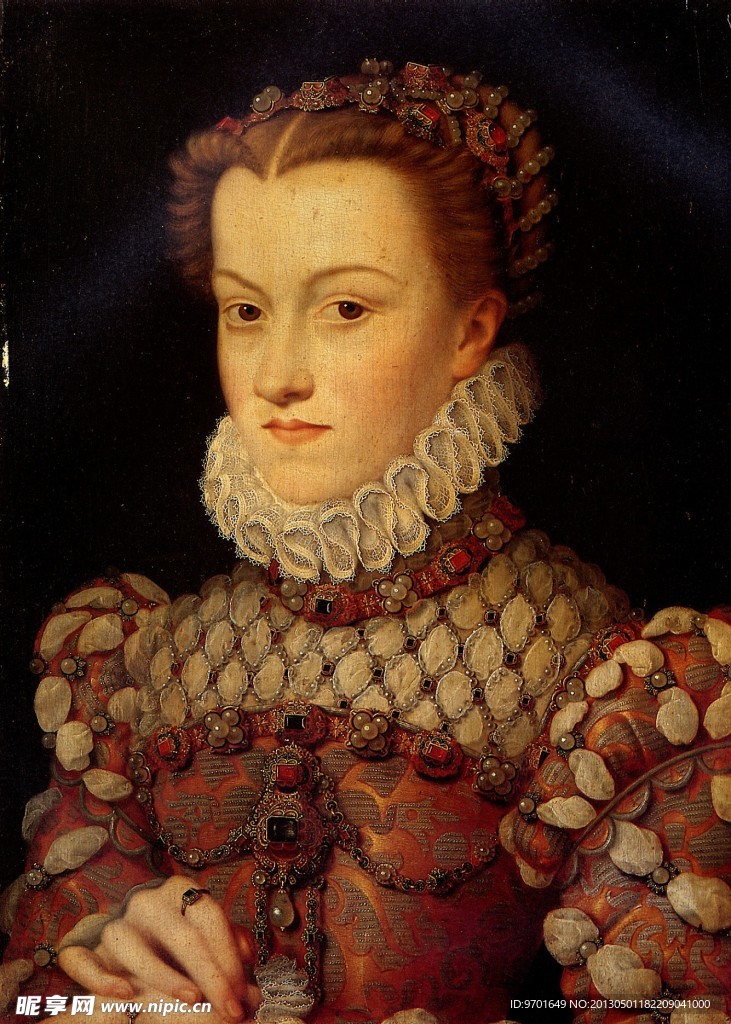 美女油画