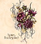 春天鲜花花朵 花卡