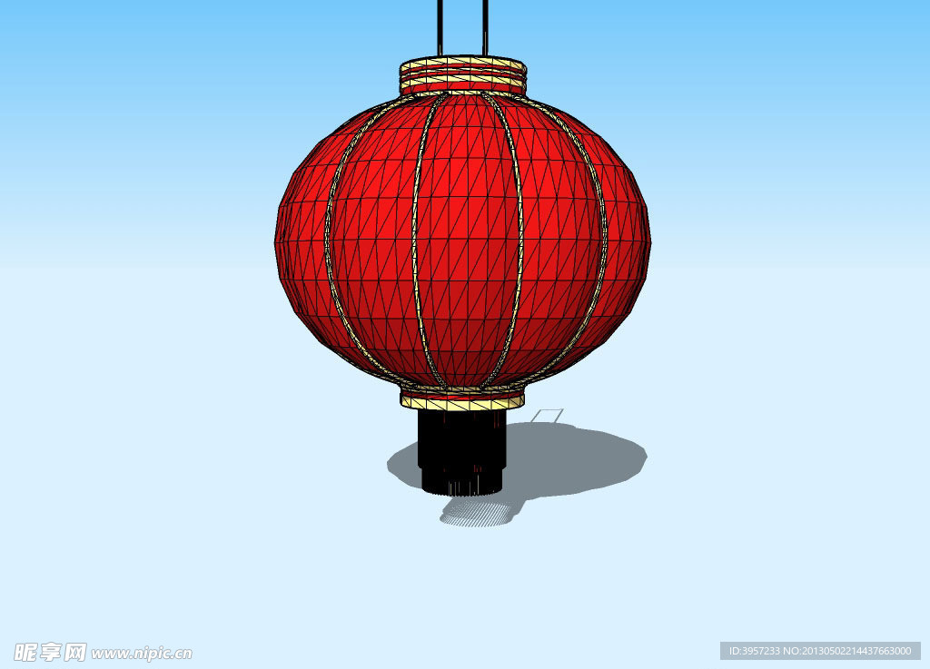 灯笼精细3D模型