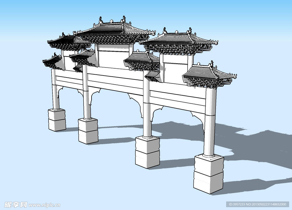 大牌坊3D模型